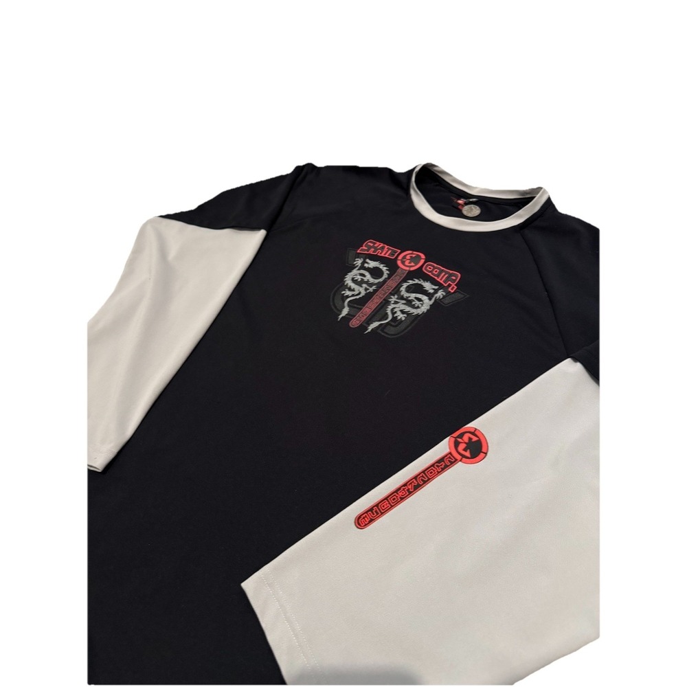 Y2K The Best Skate Comp T-Shirt Mens Black Gray Excellent Raglan Logo GG